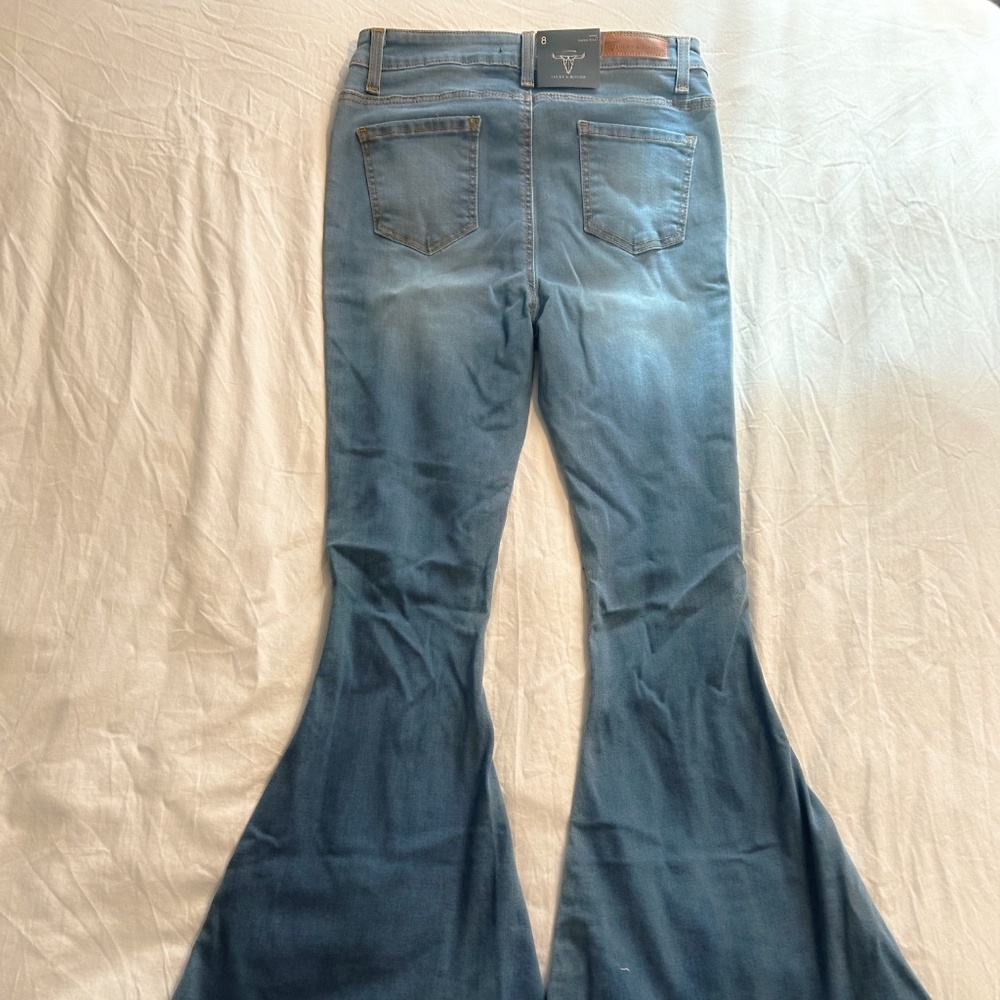 Lucky & Blessed Distressed Bell-Bottom Jeans *NWT* - Picture 6 of 10
